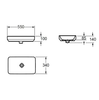 Раковина Jacob Delafon Vox EVU002-00 55 см белый